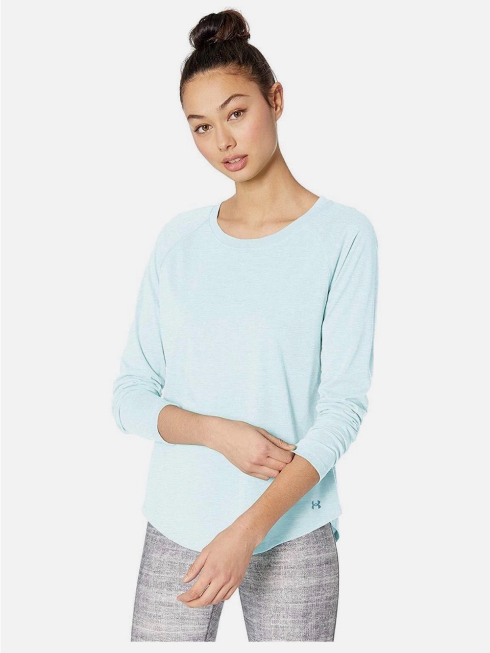 Under Armour Light Blue Long-Sleeve Crewneck Top